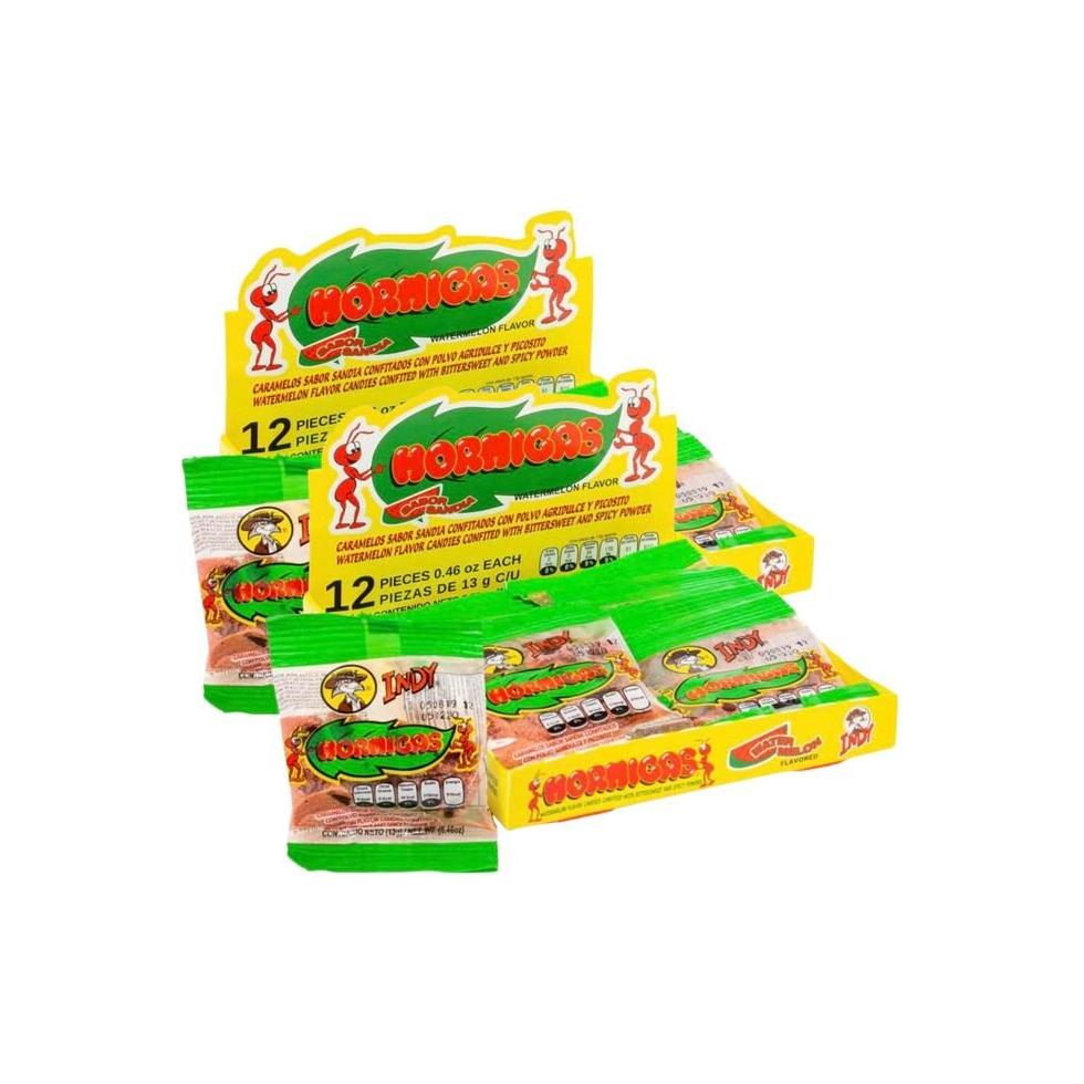 2 Packs Hormigas Watermelon Flavor Mexican Candies Confited with Spicy Powder 24 pcs - Whlsome - Candies & Chocolates