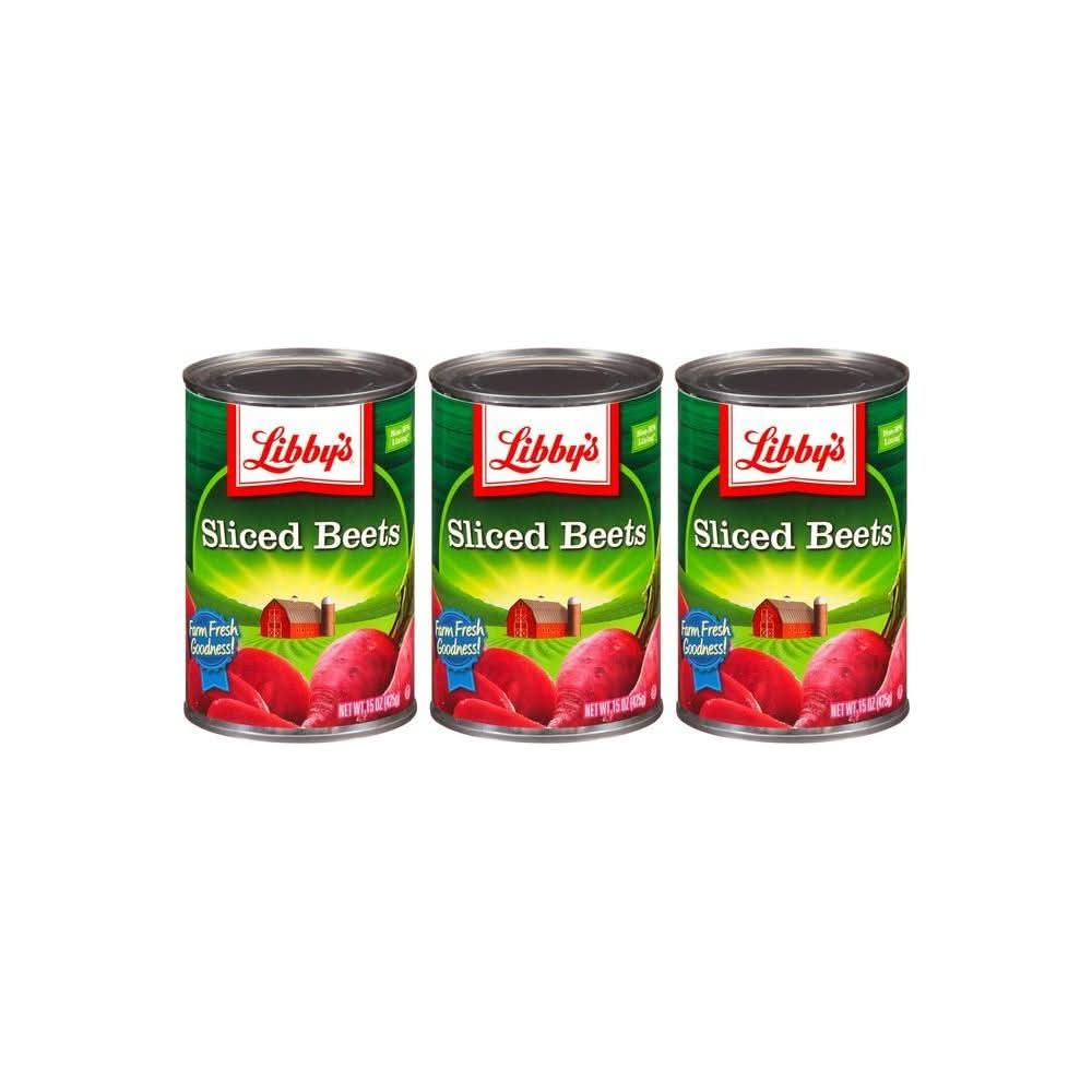 2 Set Libbys Canned Vegetables 3 Pack Bulk Bundle Canned Sliced Beets - Whlsome - Vegetable Snacks