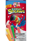 2024 Kelloggs Cereal Straws Froot Loops Edible Breakfast Straw Alternatives for Milk 90s Childhood Nostalgic Treat Cereals for Kids 18 Count - Whlsome - Breakfast Foods