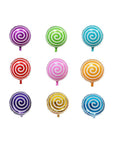 21 pcs 18 Sweet Candy Balloons Round Lollipop Balloon Birthday Wedding Party Balloons - Whlsome - Candies & Chocolates