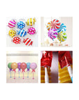 21 pcs 18 Sweet Candy Balloons Round Lollipop Balloon Birthday Wedding Party Balloons - Whlsome - Candies & Chocolates