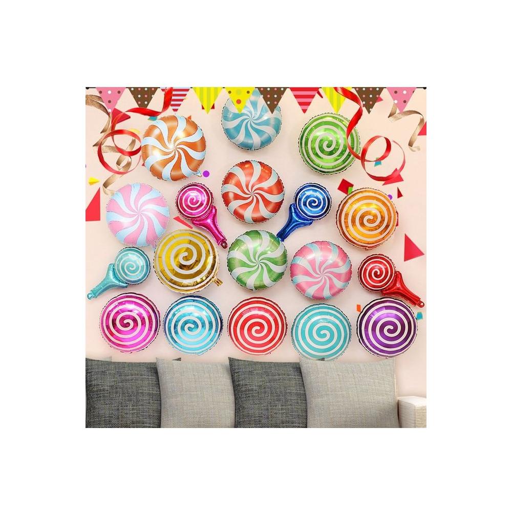 21 pcs 18 Sweet Candy Balloons Round Lollipop Balloon Birthday Wedding Party Balloons - Whlsome - Candies & Chocolates