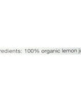 Volcano Bursts Organic Italian 100 Organic Lemon Juice In Glass Bottle 338 oz  Pack of 1