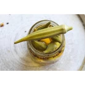 Cajun Chef Pickled Okra 64oz  One Half Gallon Pack of 1  Great in Bloody Marys  Versatile Garnish for Sandwiches Salads Martinis Cheese Boards and More