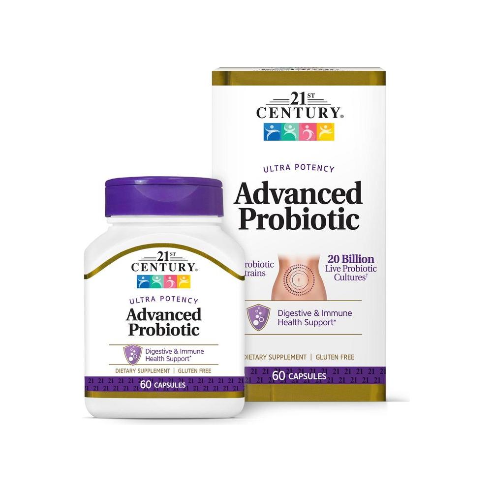 21st Century Advanced Probiotic Capsules, 60 Count (27505) - Whlsome - Sports Nutrition