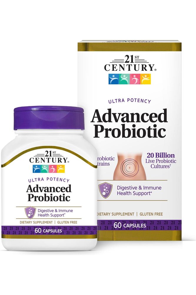 21st Century Advanced Probiotic Capsules, 60 Count (27505) - Whlsome - Sports Nutrition