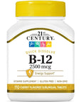 21st Century B 12 2500 mcg Sublingual Tablets, 110 Count - Whlsome - Vitamins & Supplements