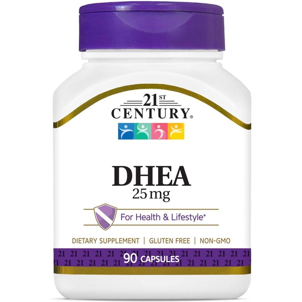 21st Century DHEA 25 mg Capsules, 90 Count - Whlsome - Sports Nutrition