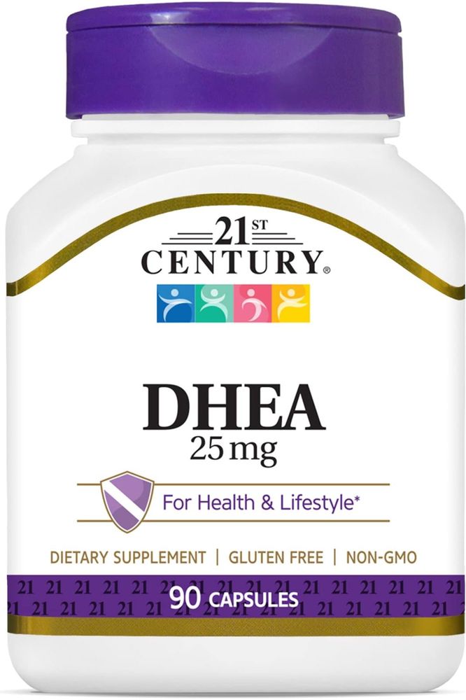 21st Century DHEA 25 mg Capsules, 90 Count - Whlsome - Sports Nutrition