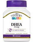 21st Century DHEA 25 mg Capsules, 90 Count - Whlsome - Sports Nutrition