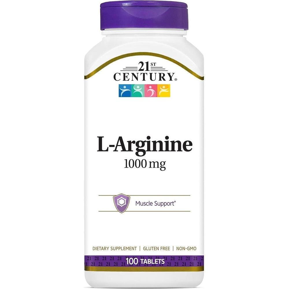 21st Century L - Arginine 1000mg, Maximum Strength 100 ea - Whlsome - L Arginine