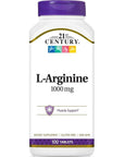 21st Century L - Arginine 1000mg, Maximum Strength 100 ea - Whlsome - L Arginine