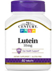 21st Century Lutein 10 mg Tablets, 60 Count - Whlsome - Sports Nutrition