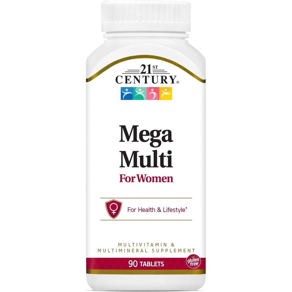 21st Century Mega Multi for Women Tablets, 90 - Count (22659) - Whlsome - Sports Nutrition