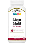 21st Century Mega Multi for Women Tablets, 90 - Count (22659) - Whlsome - Sports Nutrition