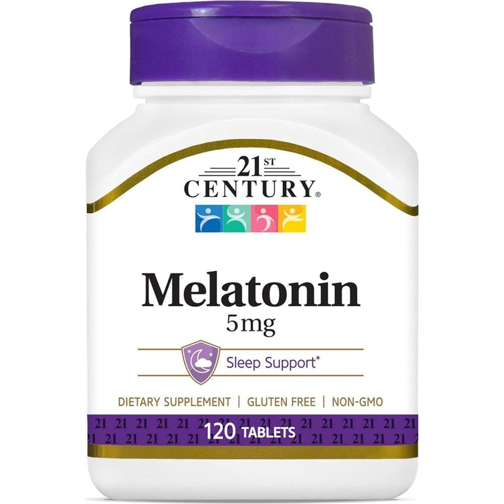 21st Century Melatonin 5 mg Tablets - 120 Count - Whlsome - Vitamins &amp; Supplements