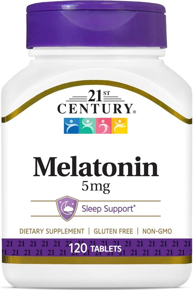 21st Century Melatonin 5 mg Tablets - 120 Count - Whlsome - Vitamins & Supplements