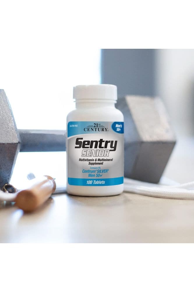 21st Century Sentry Senior Men 50Plus Tablets, White Unscented 100 Count - Whlsome - Vitamins & Supplements