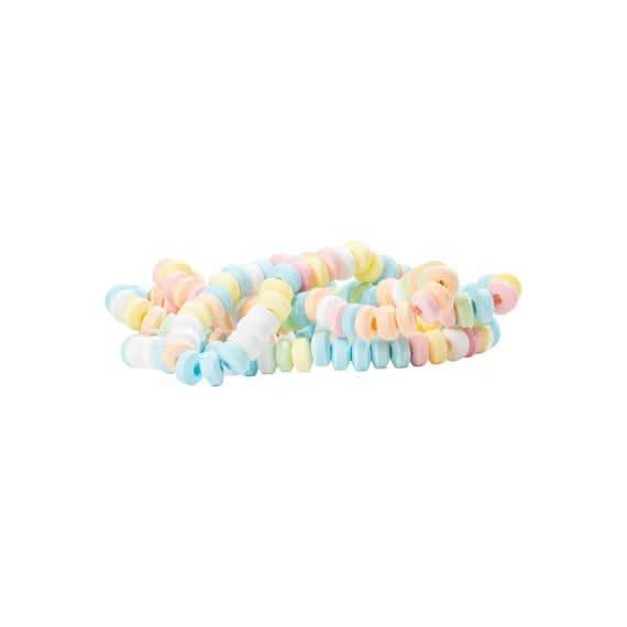 24 Pack of Candy Necklaces Individually Wrapped Choker Style Nostalgic Pastel Candy Jewelry Perfect for Party Favors Pinata Fillers and Goodie Bags Packed in a Convenient Display Box By 4YoreElves - Whlsome - Candies &amp; Chocolates