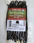 26 Organic Madagascar Vanilla Beans Extract Exclusive Grade B| 4.5" - 5.5" by FITNCLEAN VANILLA| Certified USDA Organic. Bulk Dry Whole Bourbon NON - GMO Pods - Whlsome - Grocery (Other)