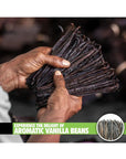 26 Organic Madagascar Vanilla Beans Extract Exclusive Grade B| 4.5" - 5.5" by FITNCLEAN VANILLA| Certified USDA Organic. Bulk Dry Whole Bourbon NON - GMO Pods - Whlsome - Grocery (Other)