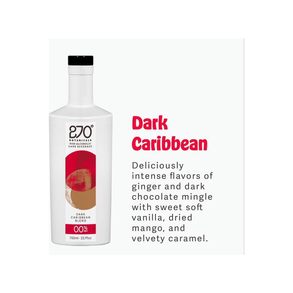 270 Botanicals Dark Caribbean Blend Daring and Intense Rum Alternative Premium Non Alcoholic Spirits Halal Low Sugar Vegan and Gluten Free Part of the Spirits of Virtue Range 700ml - Whlsome - Drinks & Beverages