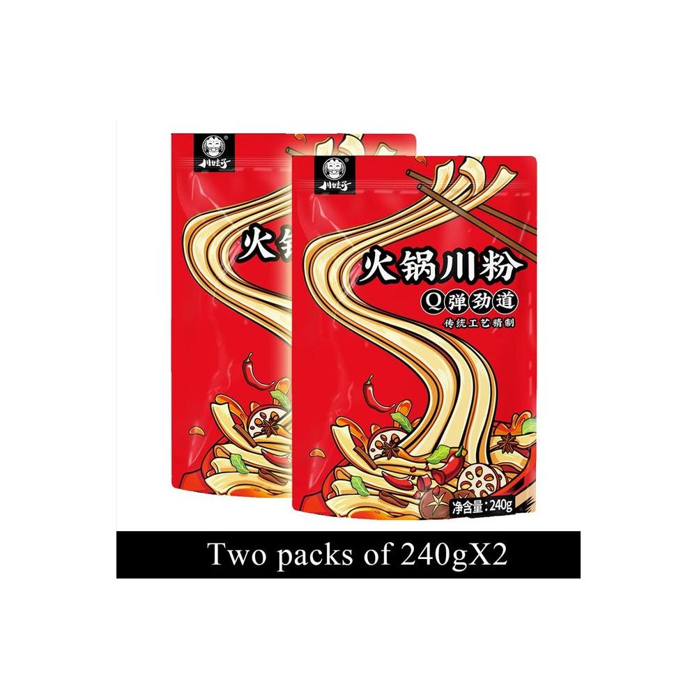 2pcs Hot Pot Wide Noodles Sweet Potato Starch Noodles Glass Wide Noodles For Hot Pot Or Japanese And Korean Dishes Delicious And Strong Careful selection - Whlsome - Noodles