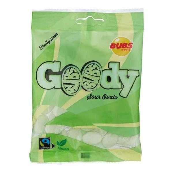 2x90g Bubs Goody Sour Ovals Fruity Pear - Whlsome - Candies & Chocolates