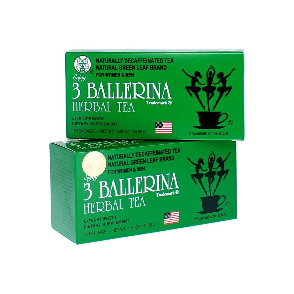 3 Ballerina Tea Dieters Extra Strength 18 Tea Bags drink 36 Count Pack of 2 - Whlsome - TEA