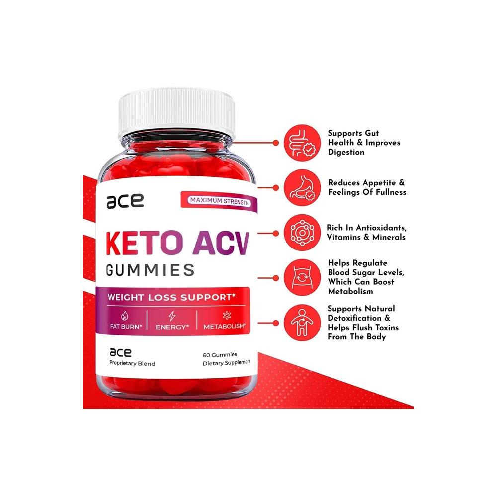 (3 Pack) Ace Keto ACV Gummies - Ace Keto ACV Gummies - Whlsome - Detox &amp; Cleanse