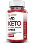 (3 Pack) Go 90 Keto ACV Gummies Extreme Formula 2000MG with Pomegranate Juice Beet Root B12 180 Gummys - Whlsome - Detox & Cleanse