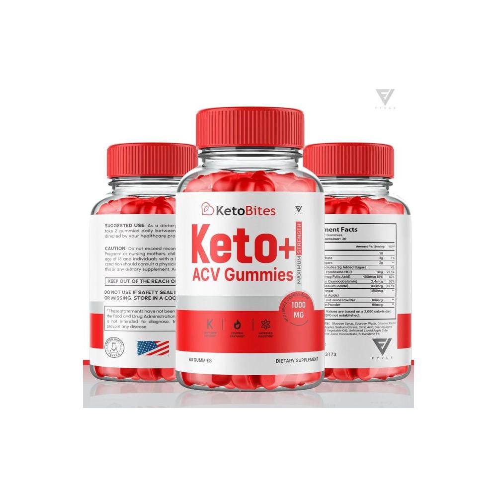 3 Pack Keto Bites ACV 180 Gummies - Whlsome - Detox &amp; Cleanse