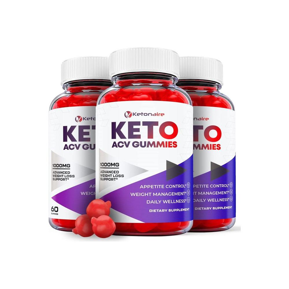 (3 Pack) Ketonaire Keto Gummies - Official Formula - (180 Gummies) - Whlsome - Detox &amp; Cleanse