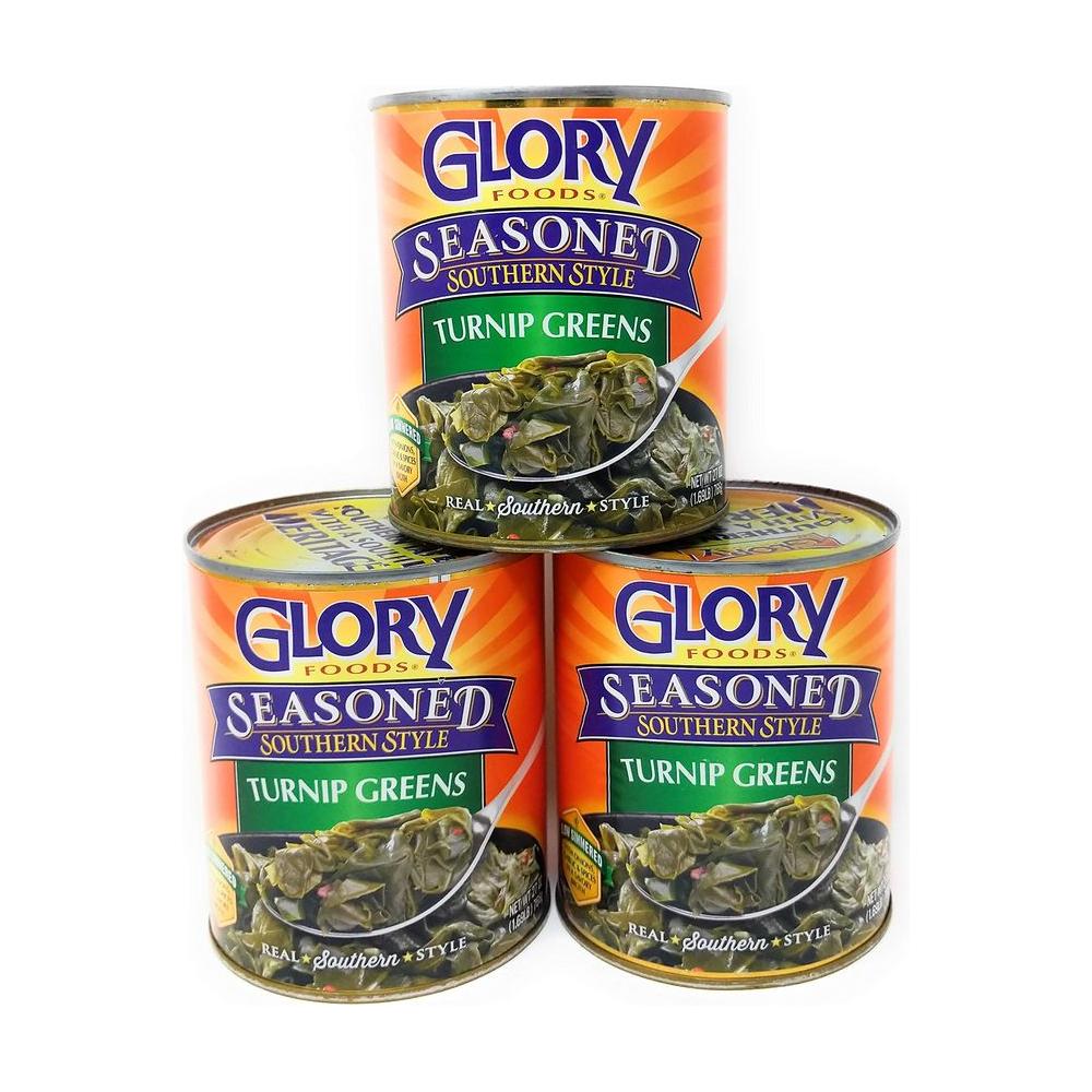 3 Pack of Glory Seasoned Southern Style Turnip Greens With Recipe Card - Whlsome - Spices &amp; Seasoning