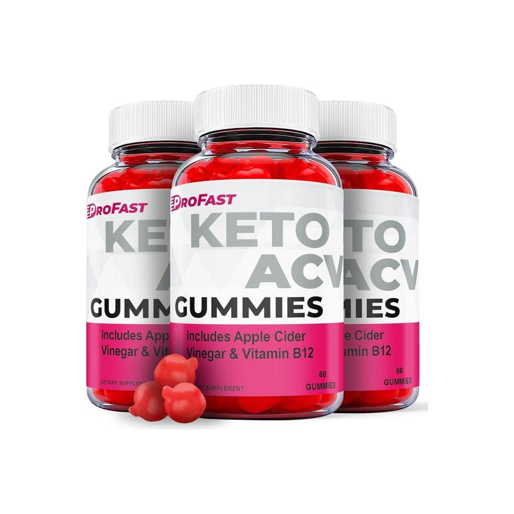 3 Pack) ProFast Keto Gummies - Official Formula, Vegan - ProFast Keto ACV Gummies - Whlsome - Detox & Cleanse