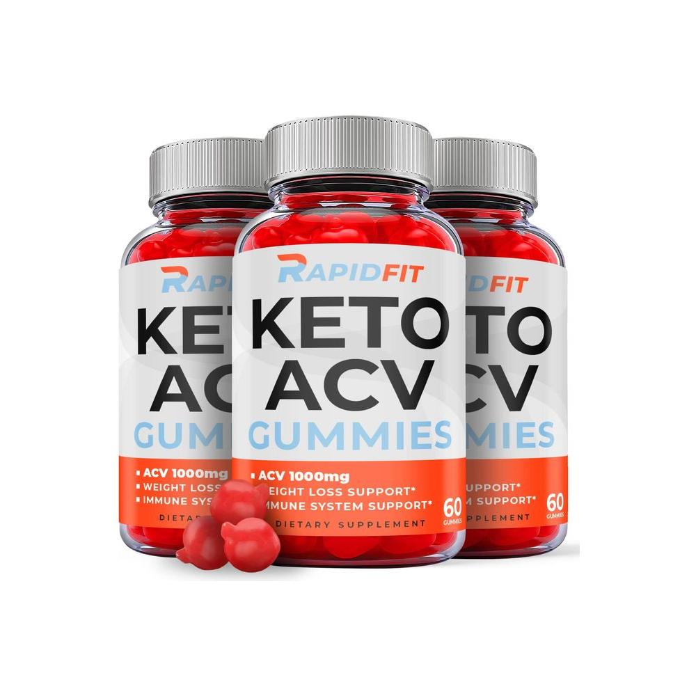 (3 Pack) Rapid Fit Keto ACV Gummies - Rapid Fit Keto ACV Gummies, Rapid Fit Keto Gummies with Apple Cider Vinegar - Vegan, Non GMO - Advanced Formula Keto Supplement180Gummies - Whlsome - Detox &amp; Cleanse