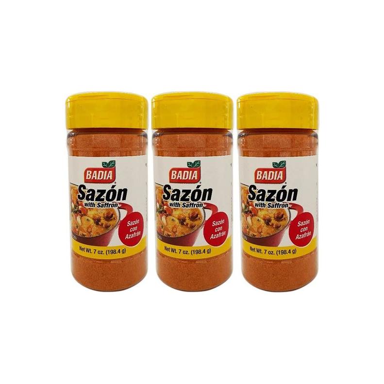 3 PACK Sazon with Saffron con azafran Paella Seasoning Kosher 3x7 oz jars - Whlsome - Grocery (Other)