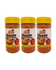 3 PACK Sazon with Saffron con azafran Paella Seasoning Kosher 3x7 oz jars - Whlsome - Grocery (Other)