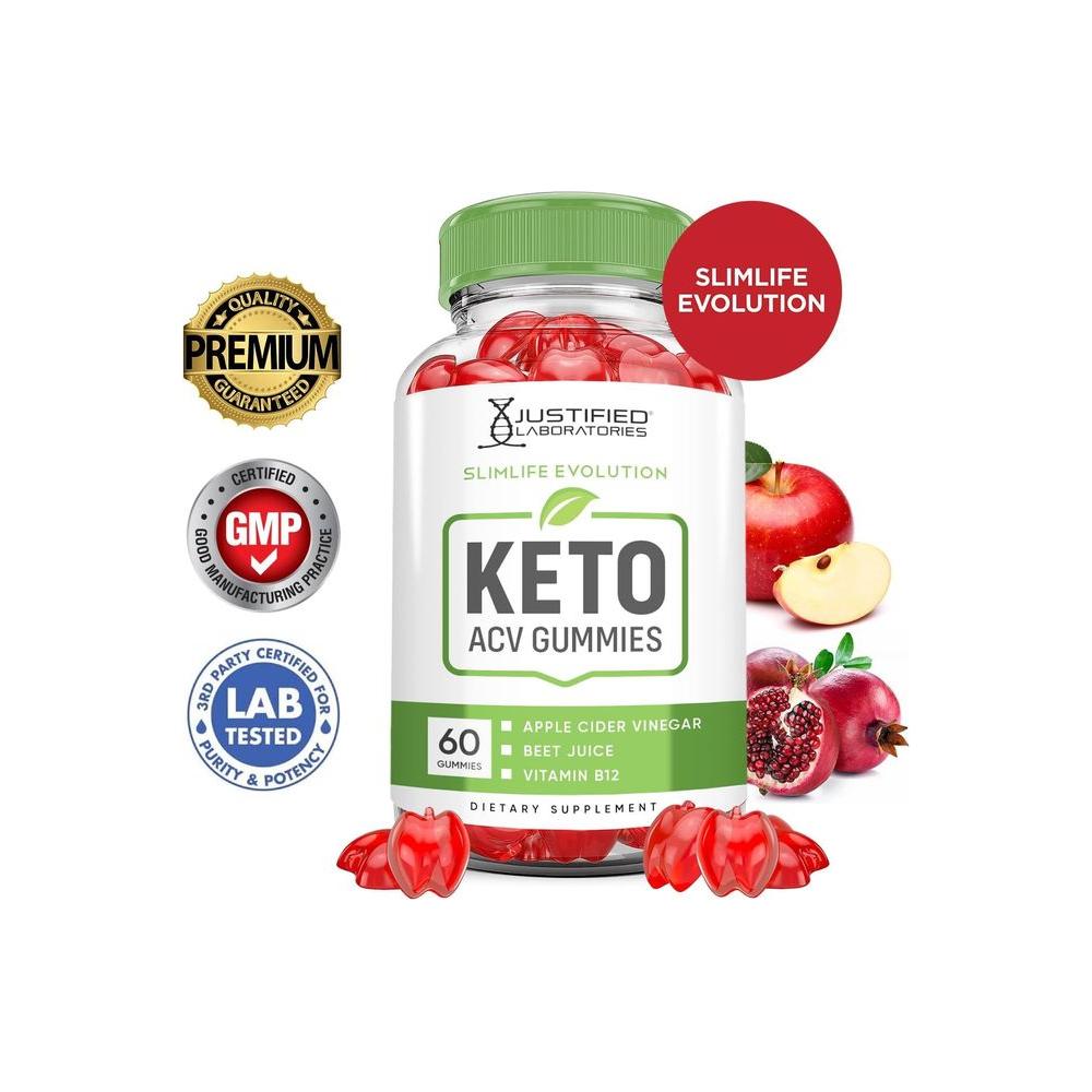 (3 Pack) Slimlife Evolution Keto ACV Gummies - Whlsome - Detox &amp; Cleanse