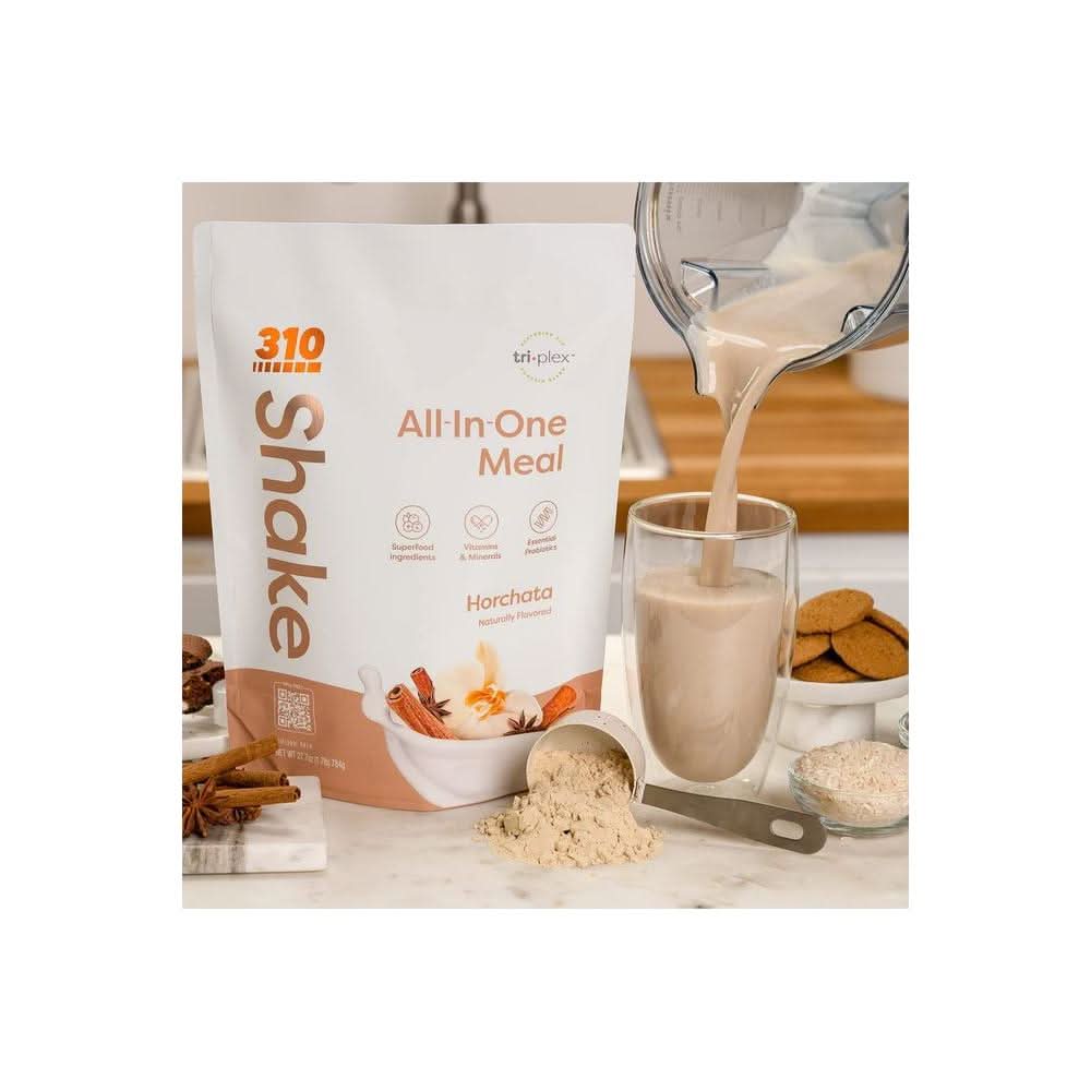 310 Nutrition All In One Meal Replacement Shake Fiber Rich Vegan Superfood Blend Natural Sweeteners Low Carb Shake Keto Paleo Friendly Gluten Free 26 Essential Vitamins Minerals Horchata 14 Servings - Whlsome - Nutrional Shakes