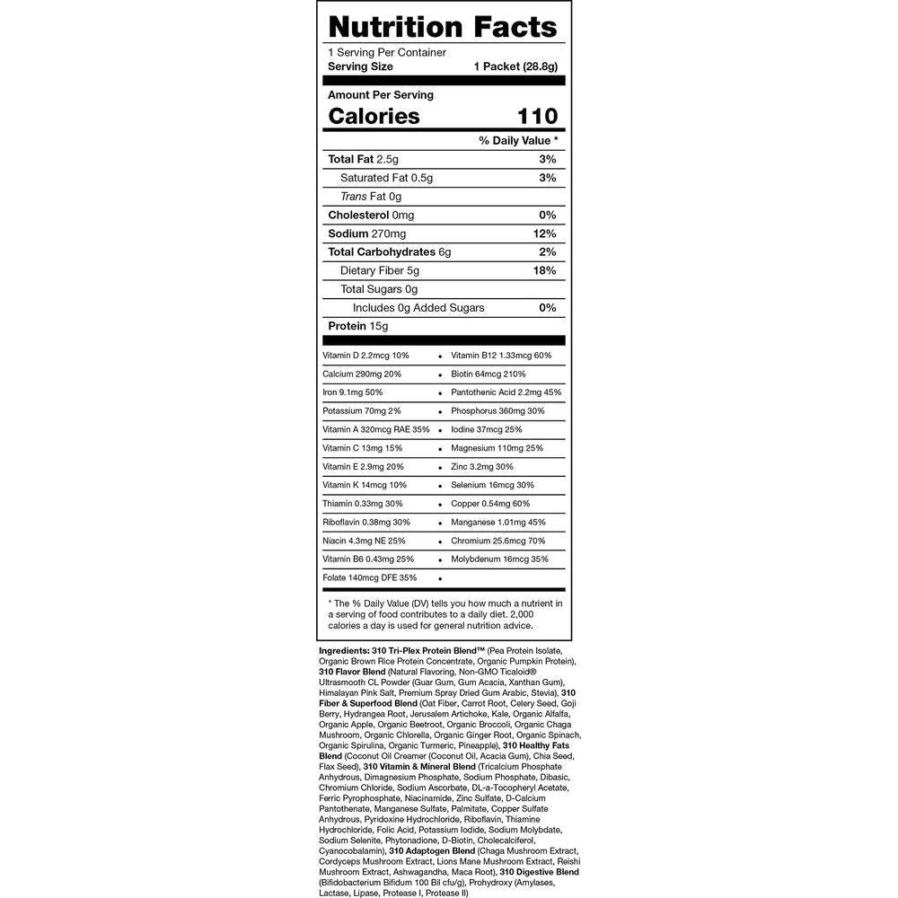 310 Nutrition - All - In - One Meal Replacement Shake - New Formula with Fiber Rich Vegan Superfood Blend - Natural Sweeteners - Low Carb Shake, Keto & Paleo Friendly - Gluten Free - 26 Essential Vitamins & Minerals - Variety Shake Box - Vanilla Crème - Whlsome - Nutritional Shakes