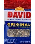 David Seeds Original Sunflower Seeds 175ounce BagsPack of 12 ZiQ clip 1pc