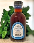 Annies Gourmet Syrup  Homemade  Mint Syrup  Breakfast  Pancakes  Waffles  Beverages  Natural  No Artificial  Tea  Sweet Tea  Brownies  Ice Cream  Mint 12 oz