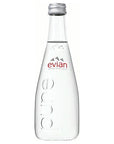 Evian Natural Spring Water 112oz Glass Bottle Pack of 10 Total of 112 Oz