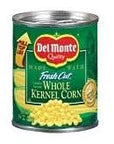 Del Monte Corn Whole Kernel Golden Sweet  12 Pack