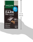 Santiveri Sugar Free 74% Cocoa Dark Chocolate Bar 80 g