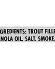 Trader Joes Smoked Trout Fillets in Oil Skinless 39 oz Tin 6 Pack