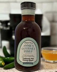 Annies Gourmet Syrup  Homemade  Jalapeno Honey  Syrup  Sweet  Savory  Spicy  Breakfast  Pancakes  Waffles  Beverages  Natural  No Artificial  Tea  Sweet Tea  Biscuits  Jalapeno Honey 12 Oz