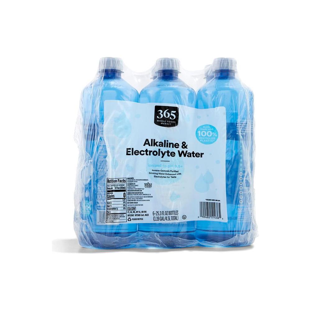 365 by Whole Foods Market Alkaline Electrolyte Water 6 Pack - Whlsome - Energy Drinks